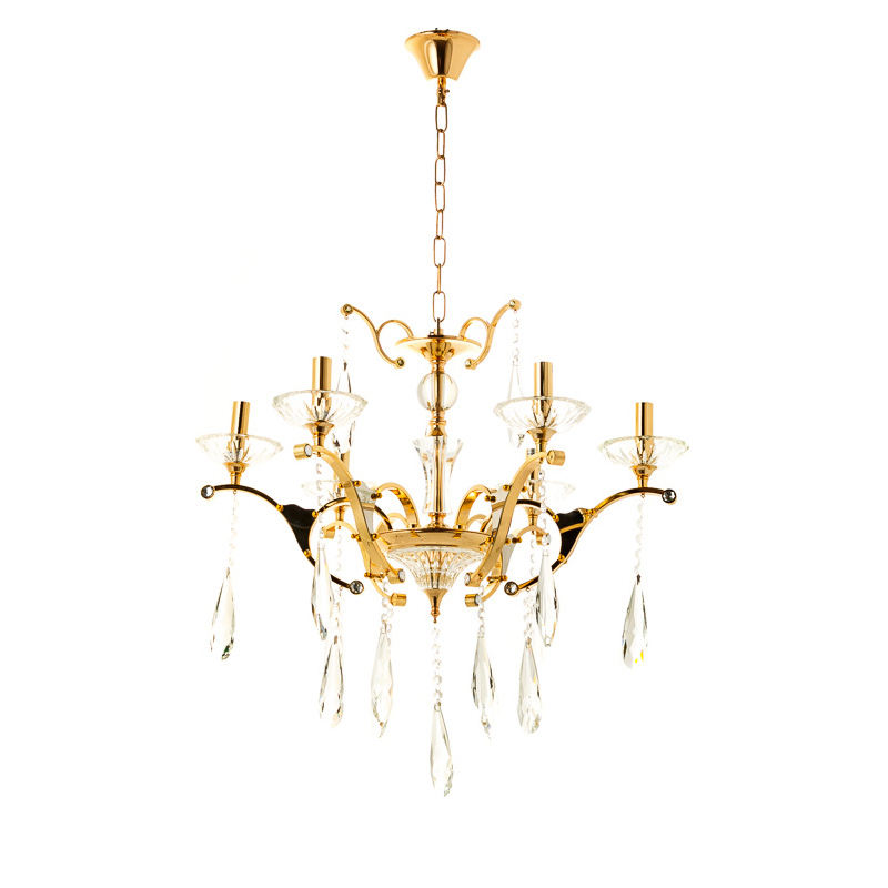 

Люстра підвісна кришталева свічки Light House ES-15897/6/gold золото