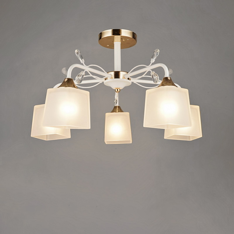 

Люстра стельова Light House NM-15875/5 біла із золотом