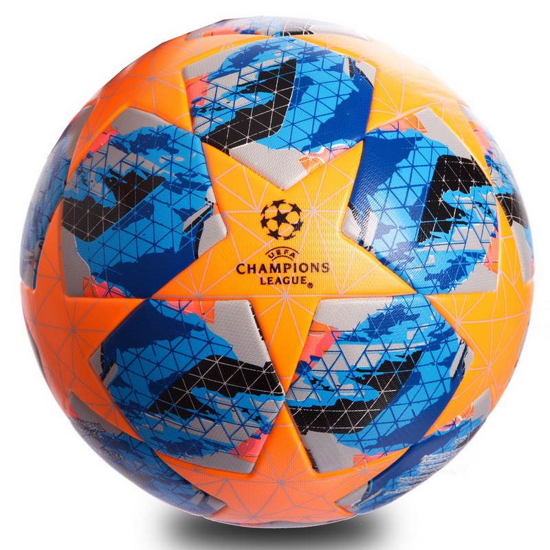 

Мяч футбольный ламинированный Клееный CHAMPIONS LEAGUE FB-0124 (№5, оранжевый)