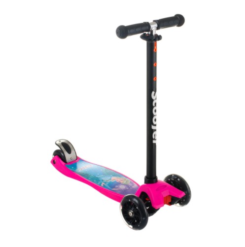 

Самокат Scooter 0072R для девочки розовый Холодное сердце