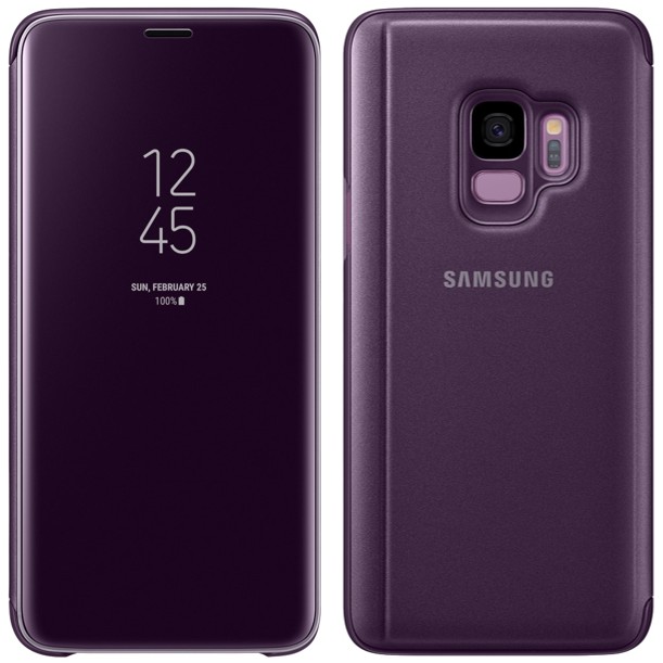 

Защитный смарт чехол книжка S-View Flip cover clear Samsung Galaxy S9 EF-ZG960 purple