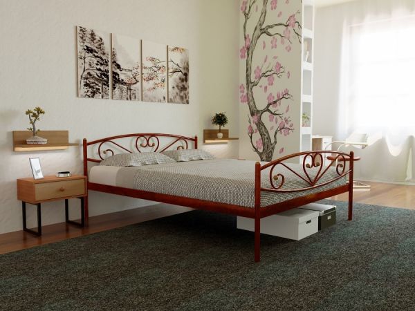 

Кровать Milana-2 Метакам Шагрень медь 140х190