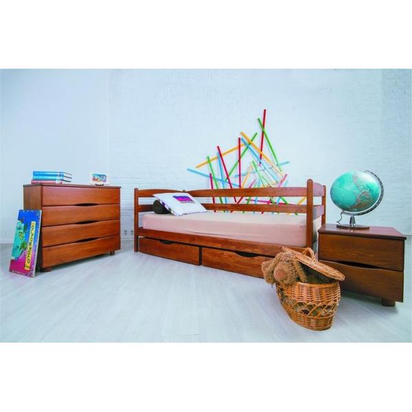 

Кровать Олимп Марио с двумя ящиками 80x200 Орех