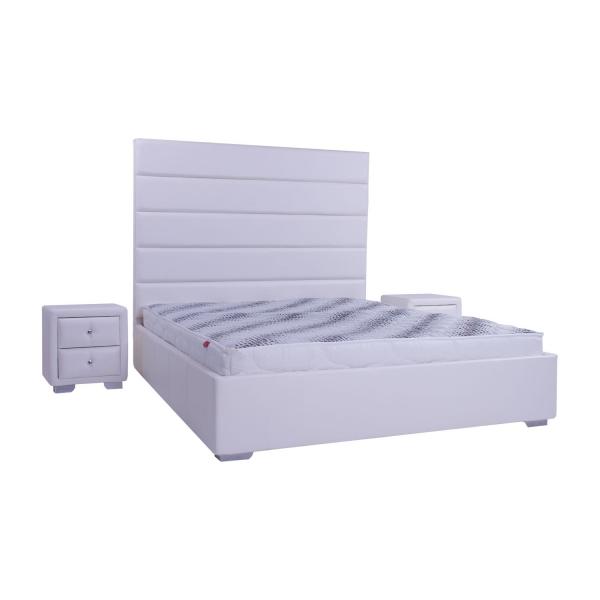 

Кровать со съемным чехлом Zevs-M Титан (металлический каркас) Boom 01 белая 160х200