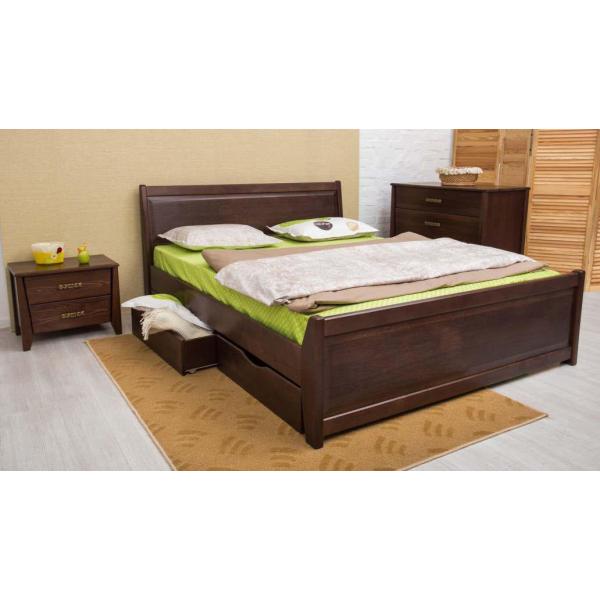 

Кровать Олимп Сити с четырьмя ящиками с филенкой 160x200 Венге