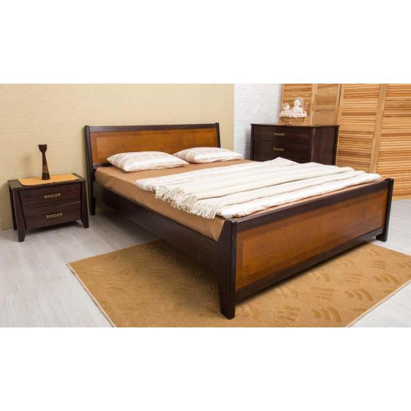 

Кровать Олимп Сити с интарсией 160x190 Венге + Орех