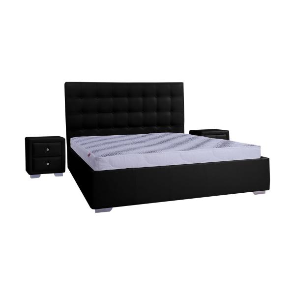 

Кровать со съемным чехлом Zevs-M Турин (металлический каркас) Boom 24 черная 140х200