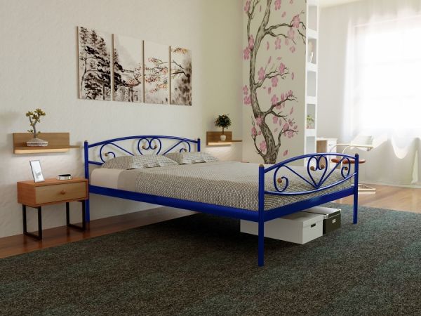 

Кровать Milana-2 Метакам Синий 180х200