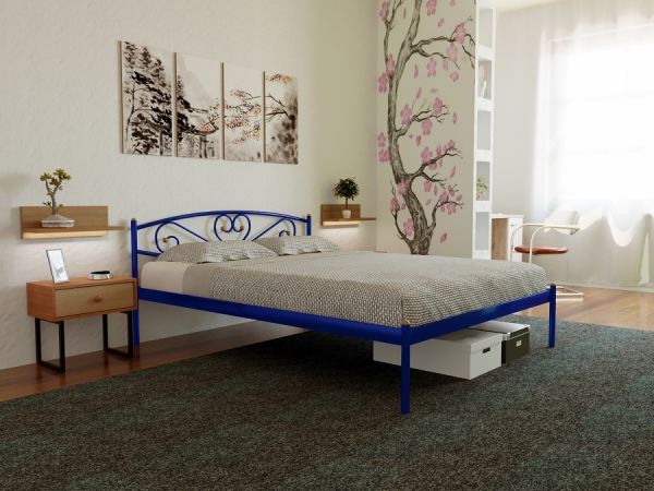 

Кровать Milana-1 Метакам Синий 120х190