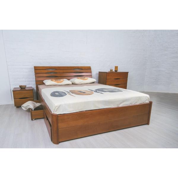 

Кровать Олимп Марита LUX с четырьмя ящиками 120x200 Орех
