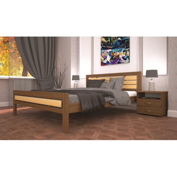 

Кровать ТИС МОДЕРН 1 90*200 дуб Лак Орех + Лак лак