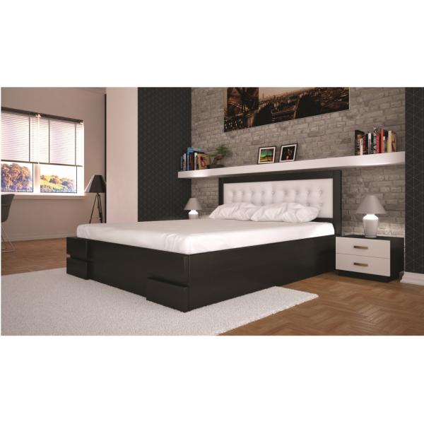 

Кровать ТИС КАРМЕН 120*200 бук Лак Венге + Мадрас белый