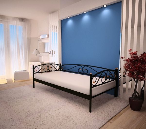 

Кровать Verona Lux Метакам Черный матовый 120х190