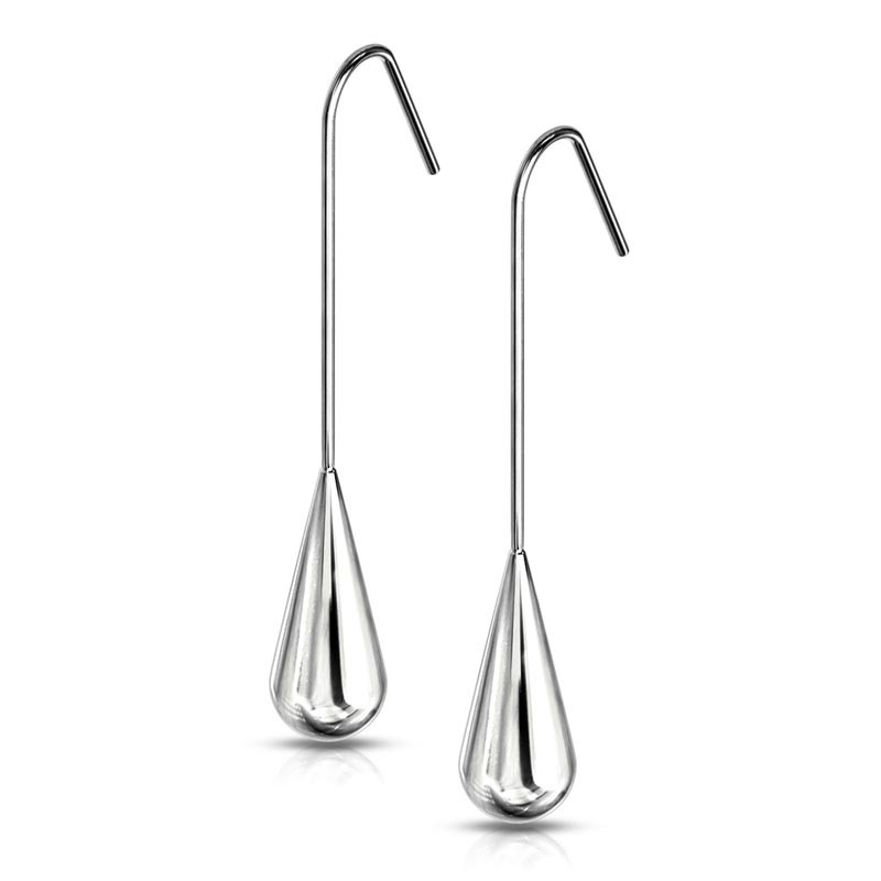 

Серьги подвески из стали Spikes Капля SE3590 8044 серебристый