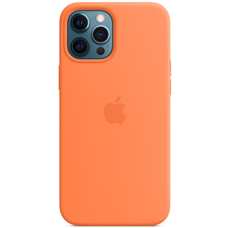 

Чехол Epik Silicone case AAA full with Magsafe для Apple iPhone 12 Pro Max Оранжевый / Kumquat