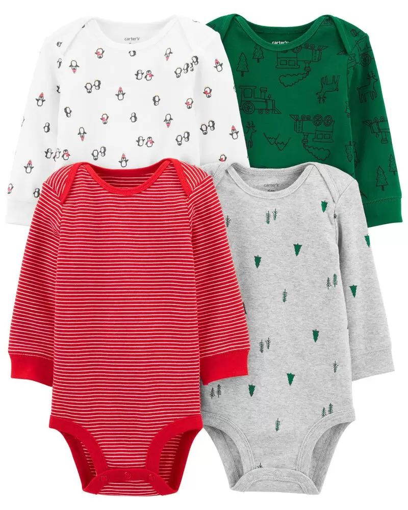 

Набор бодиков с длинным рукавом Carters 4шт 1J349610 3М 55-61 см