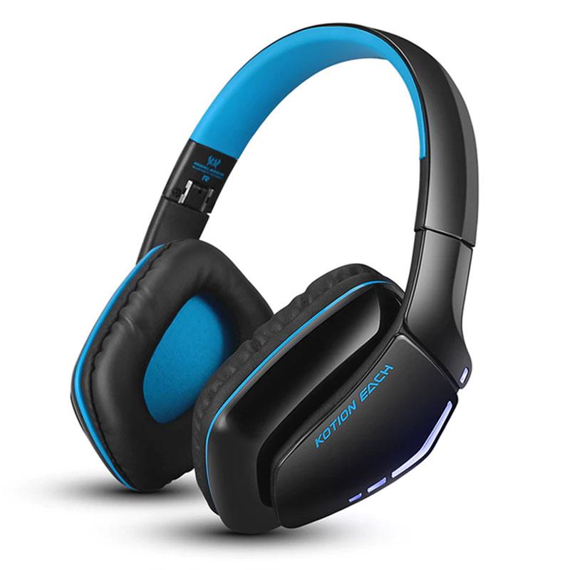 

Беспроводные игровые наушники Bluetooth гарнитура KOTION EACH B3506 Black/Blue со складной конструкцией (B3506B)