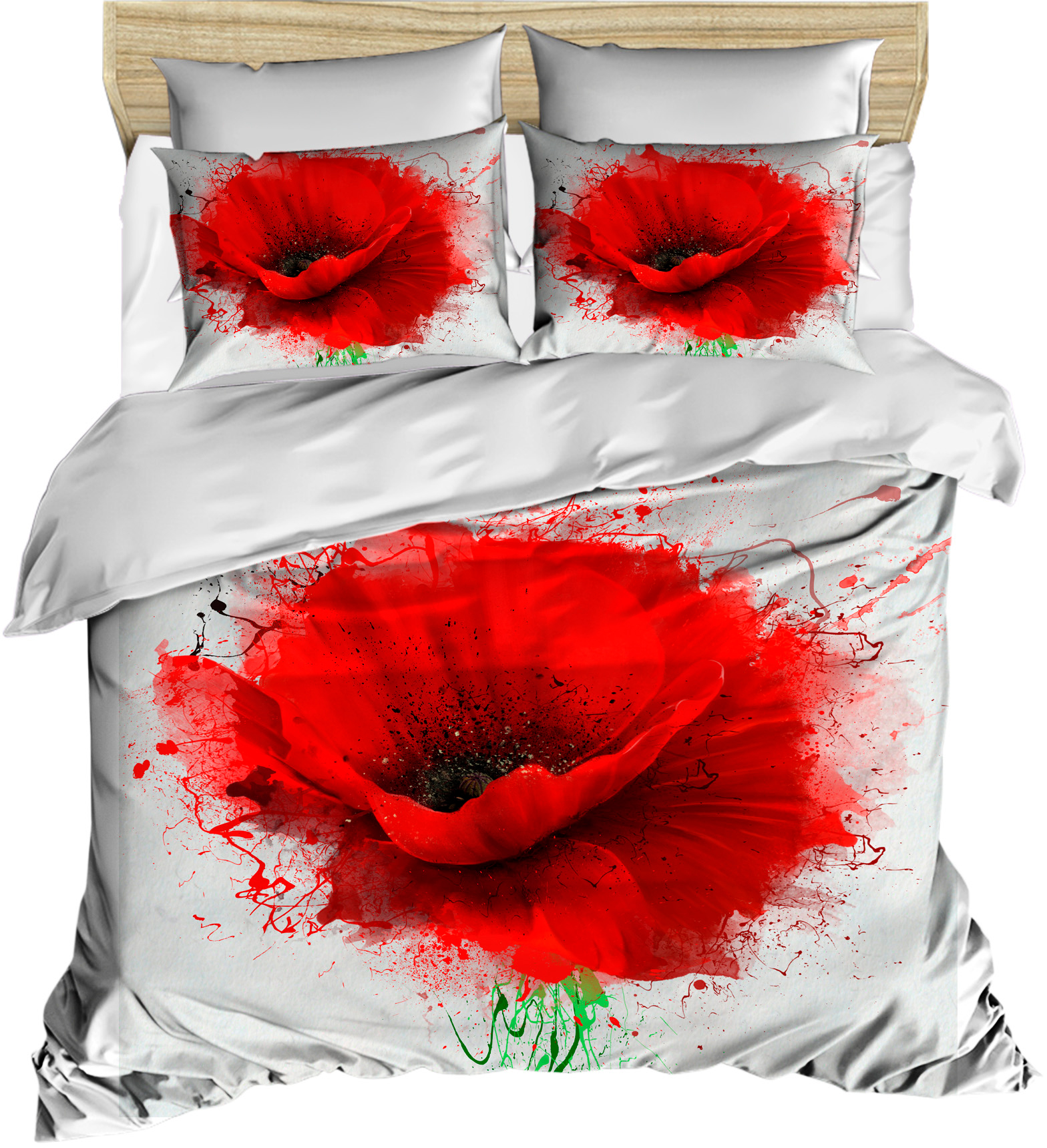 

Комплект постельного белья LightHouse Ранфорс 3D Poppy Flower 200х220