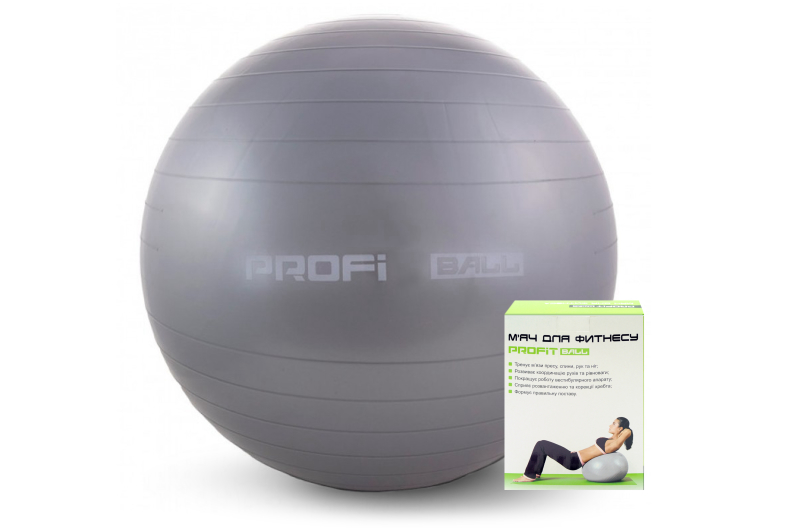 

М'яч для фітнесу A-Toys Profi Ball 65 см сірий M 0276 U/R