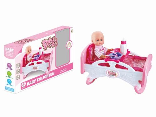 

Пупс с кроваткой и набором аксессуаров Baby Bed MiC (SPL241422) (43625)