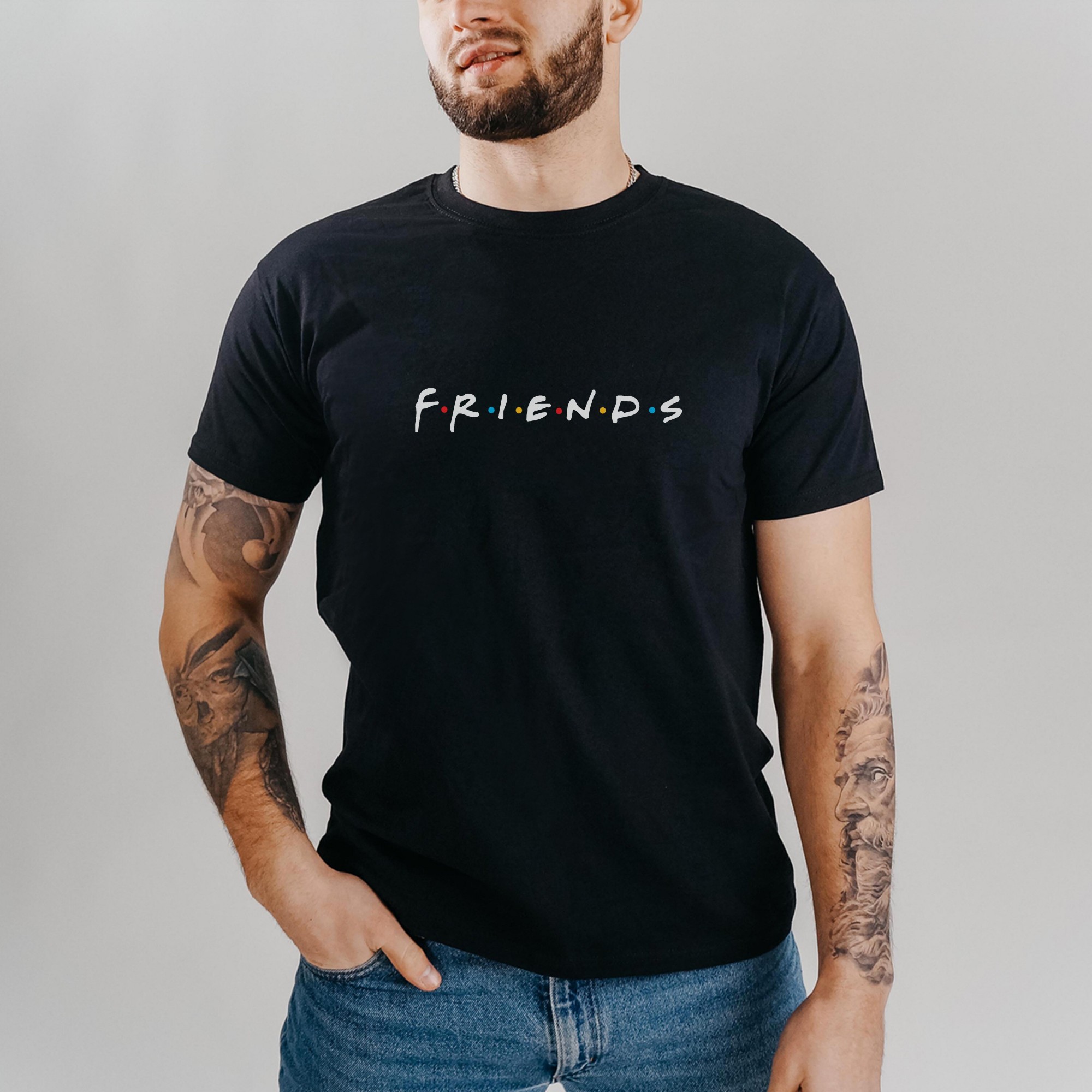 

Футболка мужская F.r.i.e.n.d.s  черная, Футболка мужская F.r.i.e.n.d.s XS черная