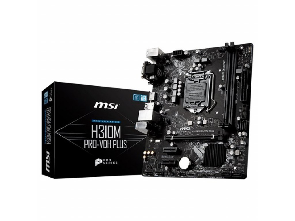 

Материнская плата MSI H310M PRO-VDH PLUS (s1151, Intel H310, PCI-Ex16)
