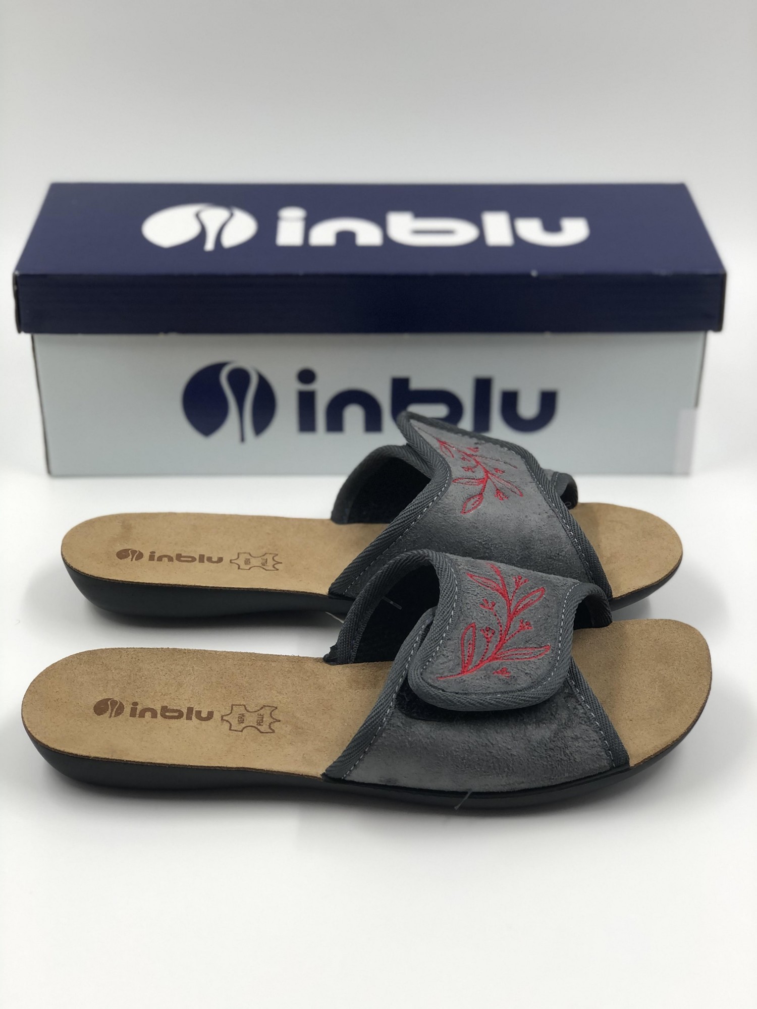 

Домашние тапочки INBLU NP-3D текстиль 38 р. 24,5 см. серые