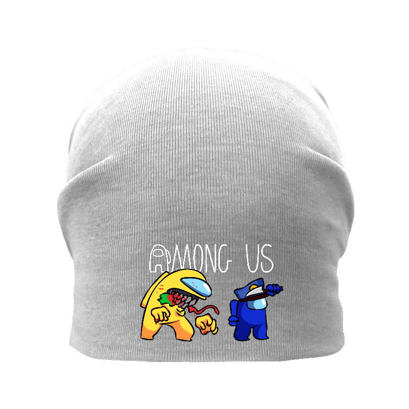 

Шапка детская Амонг Ас серая (Among Us - 005) 54-56 см