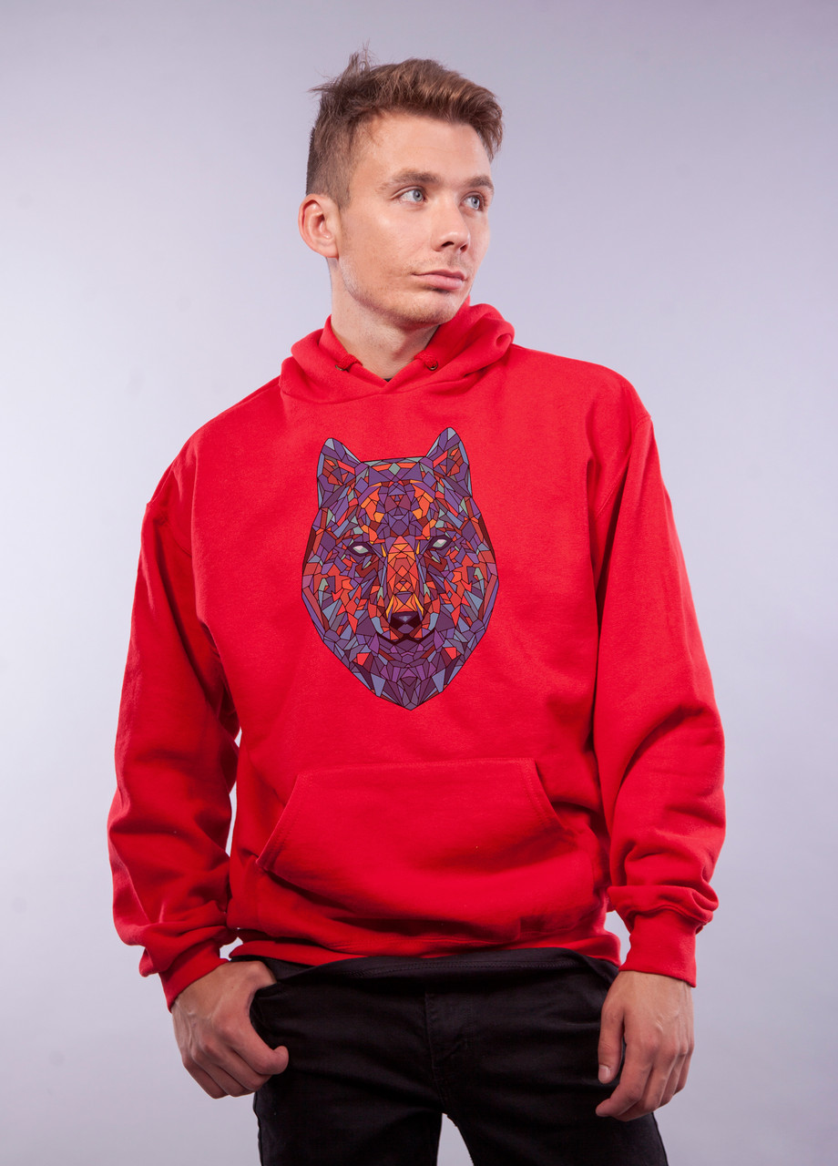 

Толстовка красная LOYS Geometric Wulf, Толстовка красная LOYS Geometric Wulf S