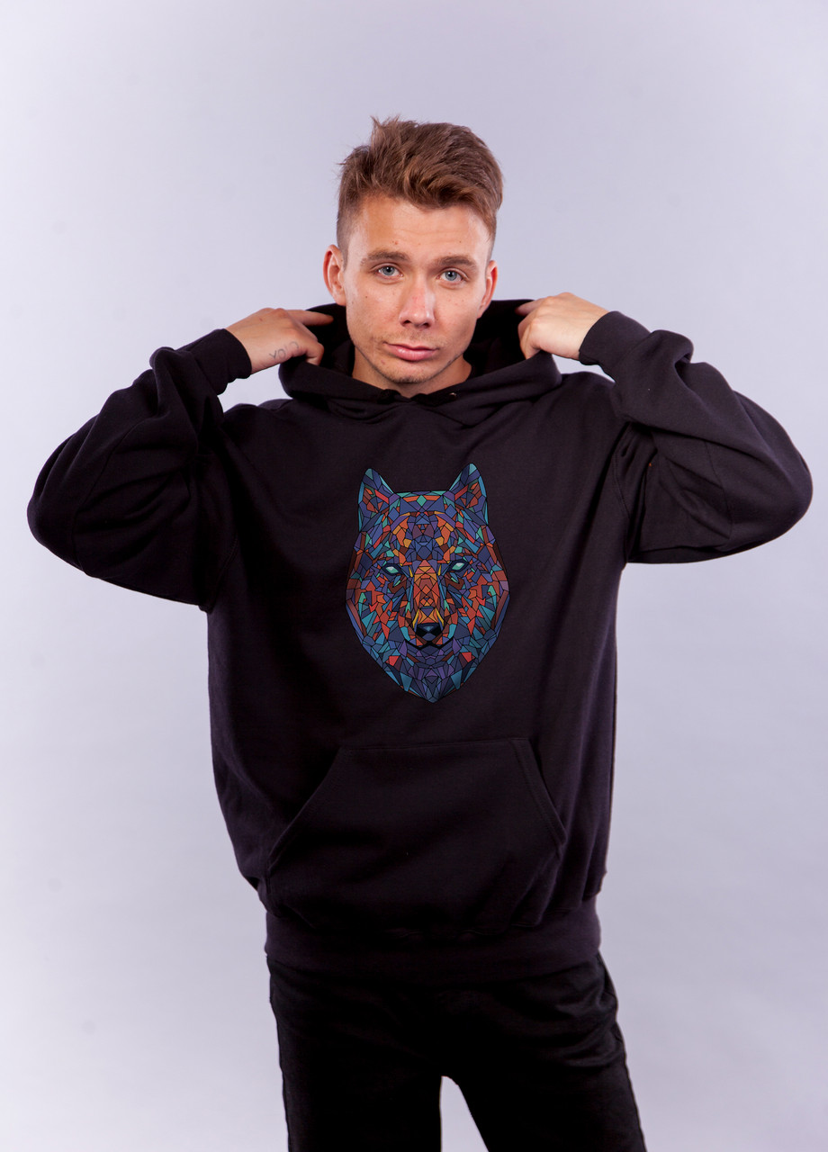 

Толстовка чёрная LOYS Geometric Wulf, Толстовка чёрная LOYS Geometric Wulf S