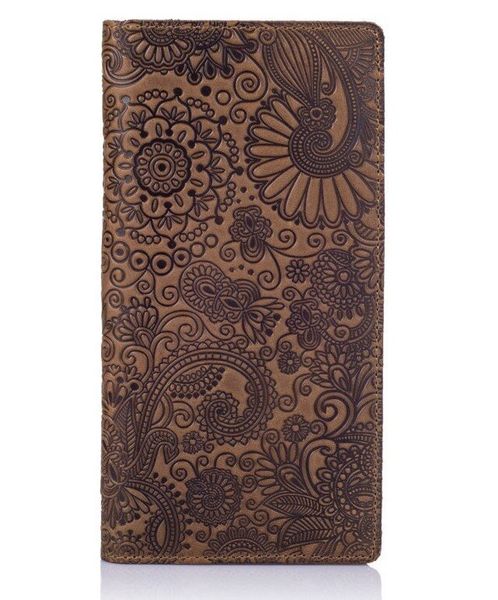 

Кожаное портмоне Hi Art Mehendi Art WP-02-S19-1020-T005 Оливковый