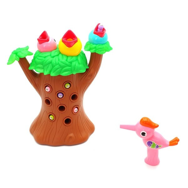 

Магнитная развивающая игрушка для малышей Накорми птенца червячками Top bright дупло/дятел/птички - звук/свет