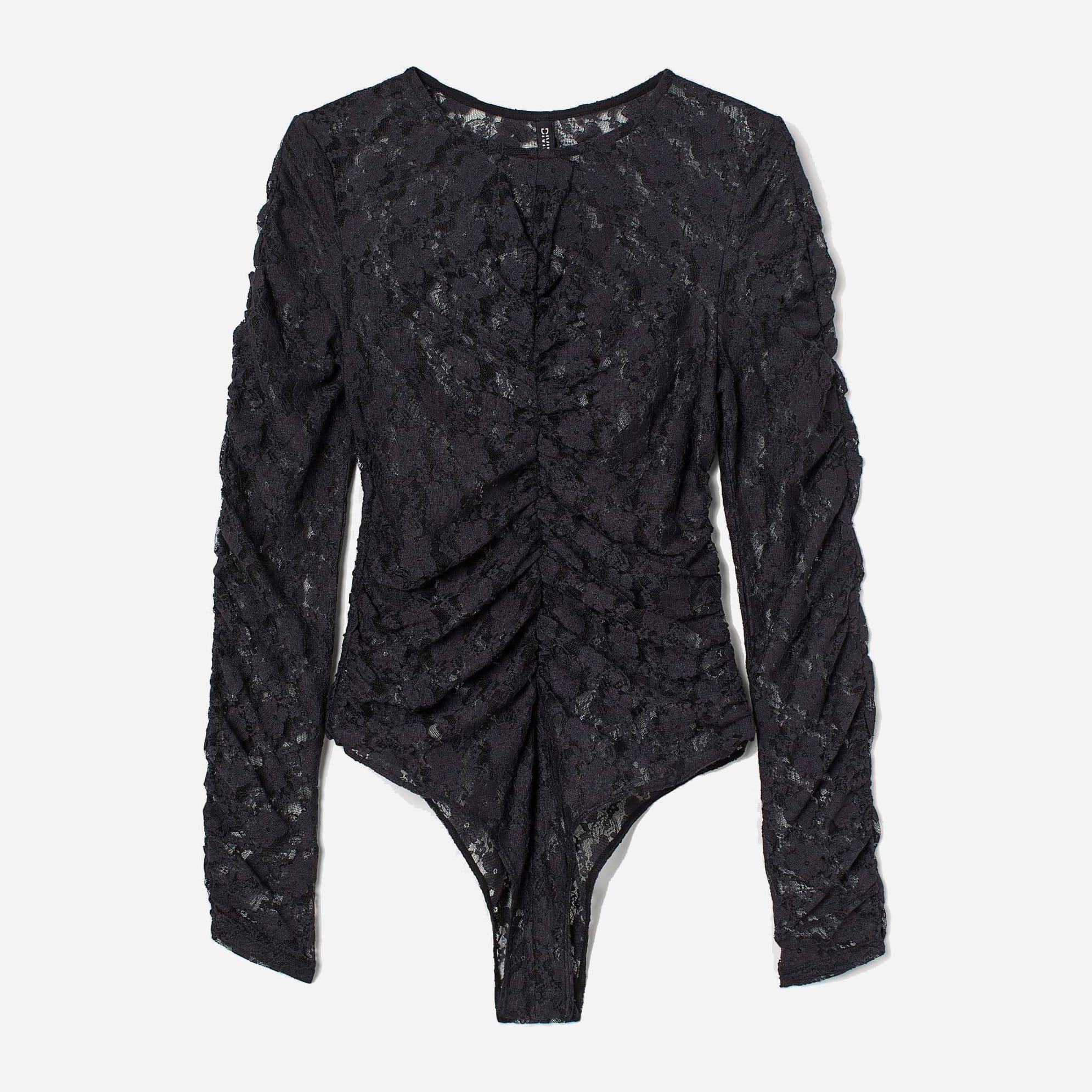 

Боди-блузка H&M 2505-9040262 S Черная