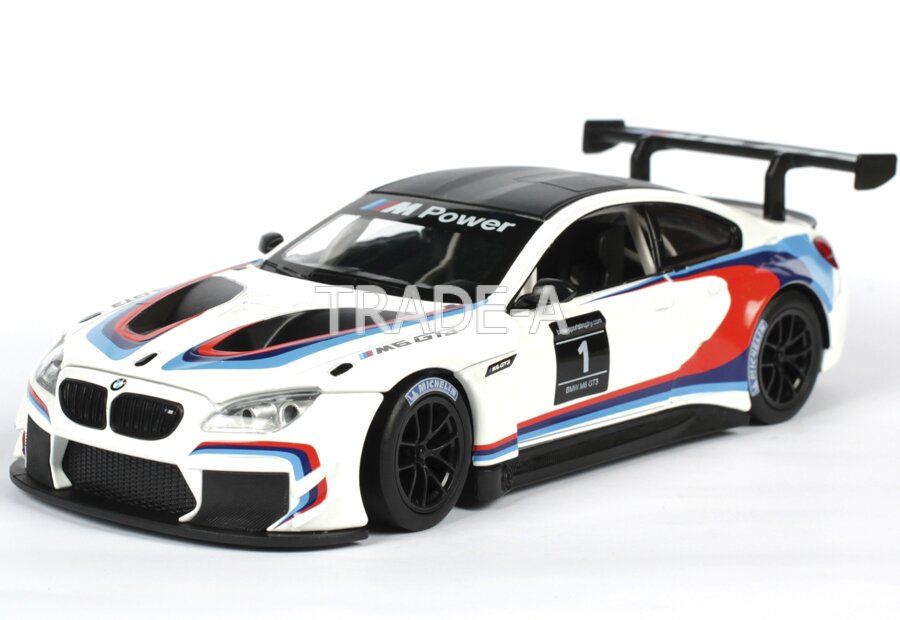 

Машинка Автопром 68255 BMW M6 GT3 1:24 белая