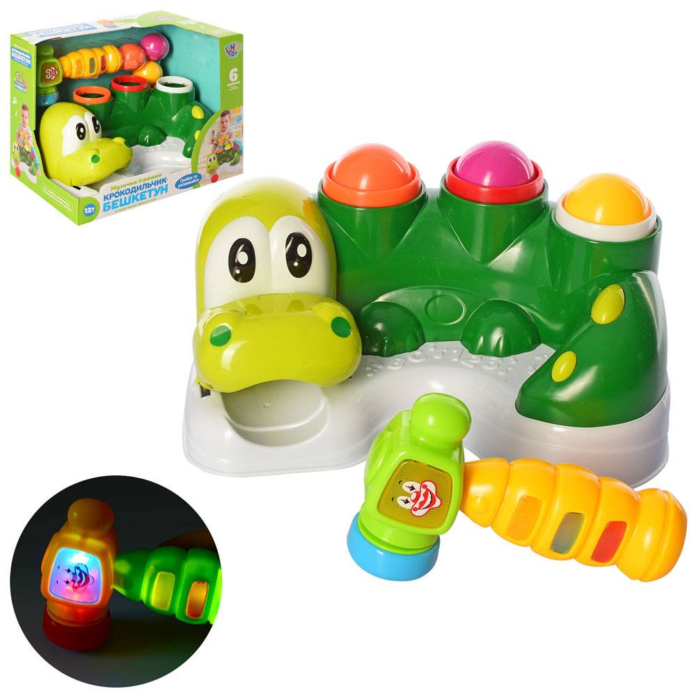 

Детская игра стучалка "Крокодил" Limo Toy музыкальная L-M 5475
