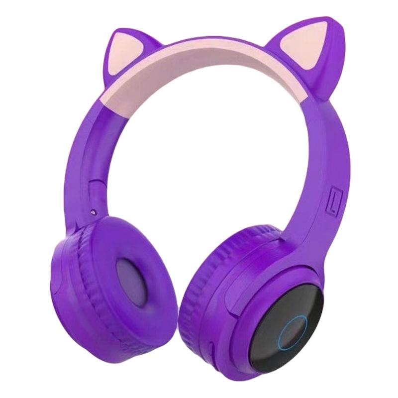 

Беспроводные Наушники с кошачьими Ушками с подсветкой Cat Ear 28015 Фиолетовые