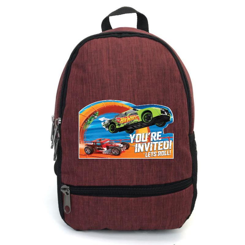 

Рюкзак повседневный городской прогулочный Хот Вилс Hot Wheels - 004 бордовый