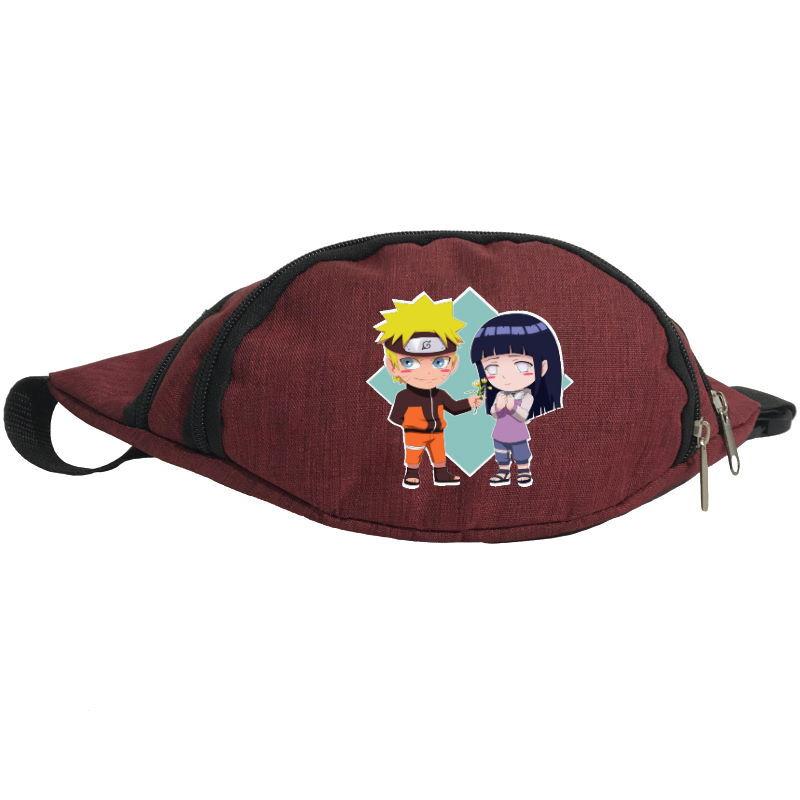 

Сумка Бананка на пояс Наруто (Naruto-05) бордовая