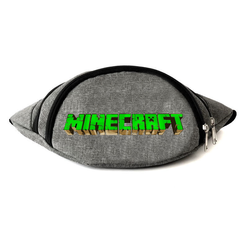 

Сумка Бананка на пояс Майнкраф Minecraft (MC-Logo) серая