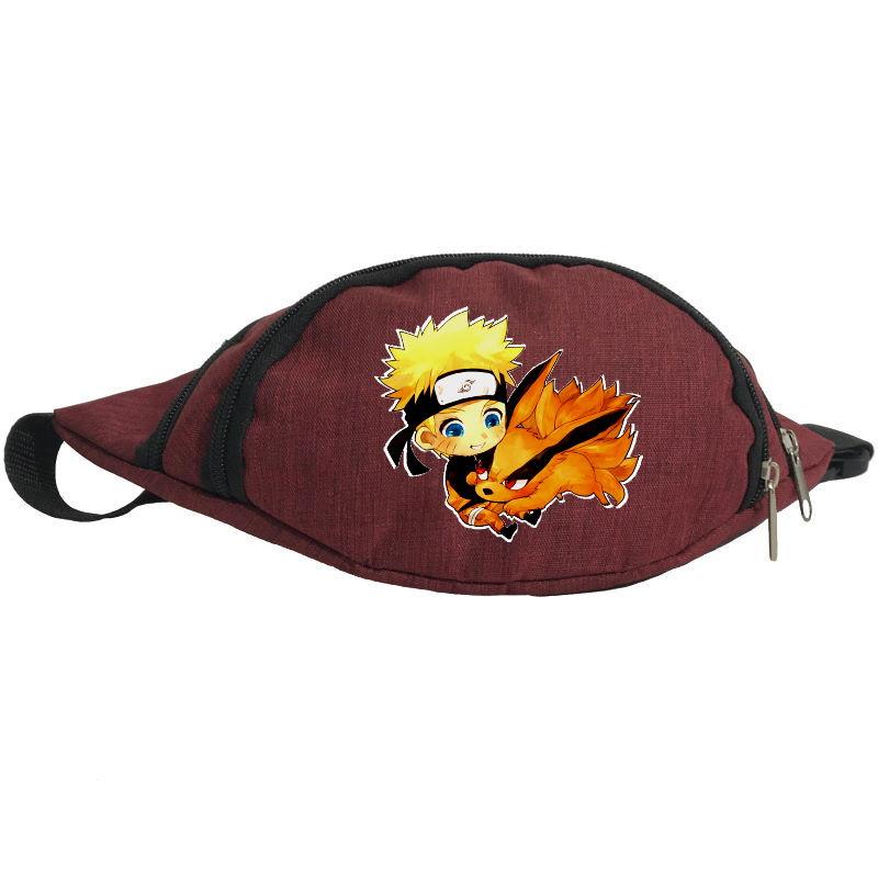 

Сумка Бананка на пояс Наруто (Naruto-03) бордовая