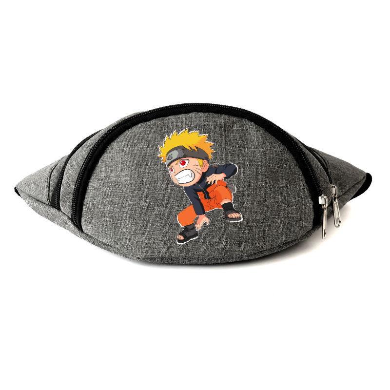 

Сумка Бананка на пояс Наруто (Naruto-09) Серая