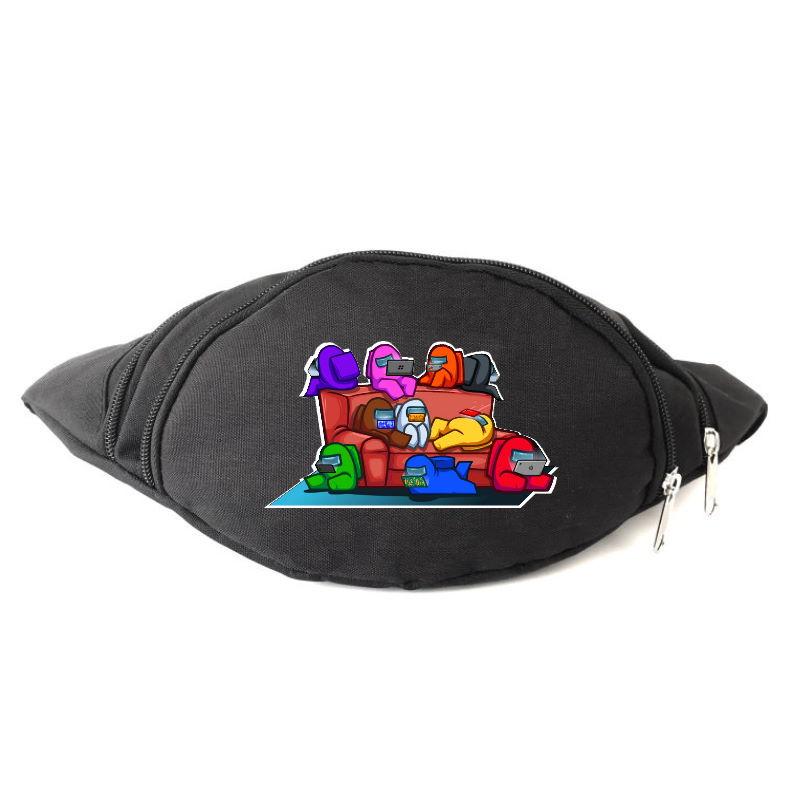 

Сумка Бананка на пояс Амонг Ас (Among Us-07) черная