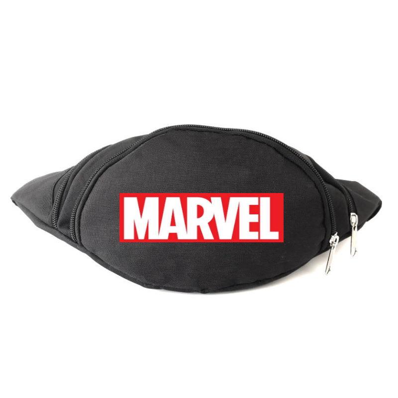 

Сумка Бананка на пояс Марвел (Marvel-logo) черная