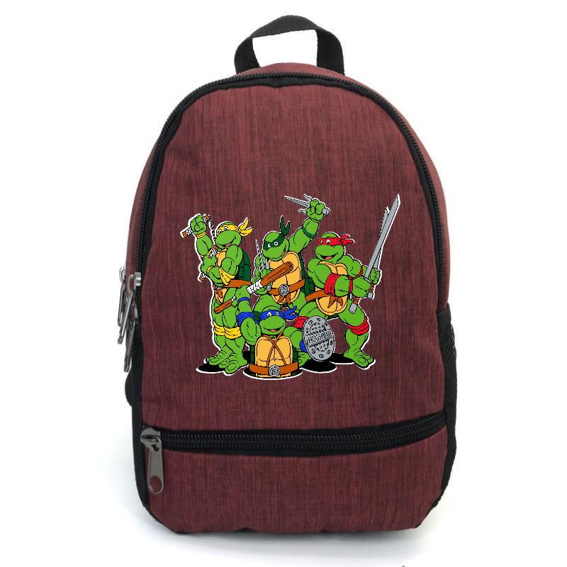 

Рюкзак повседневный городской прогулочный Черепашки Ниндзя бордовый (turtle ninja-04)