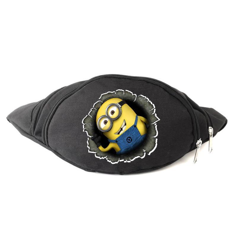 

Сумка Бананка на пояс Миньоны (Minions-004) черная