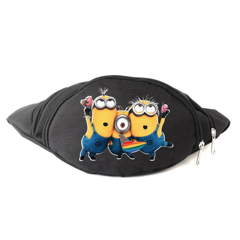 

Сумка Бананка на пояс Миньоны (Minions-001) черная