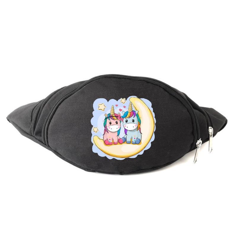 

Сумка Бананка Единорог 0025 на пояс EDN 0025 black черный