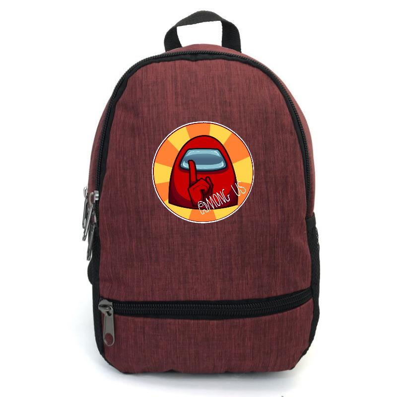 

Рюкзак повседневный городской прогулочный Амонг Ас Among Us AMNG-001 red бордовый