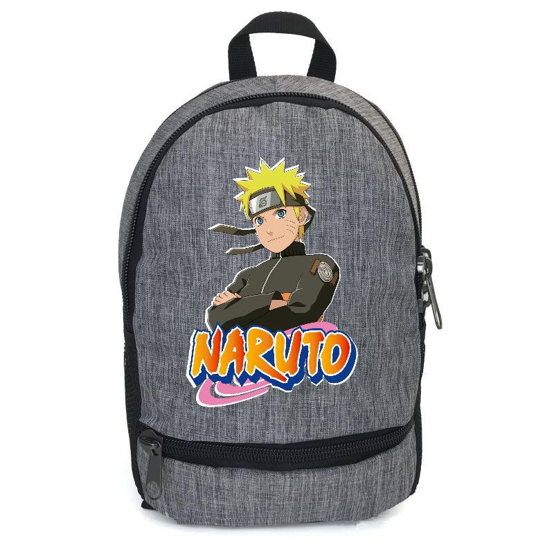 

Рюкзак повседневный городской прогулочный Наруто серый (Naruto-010)