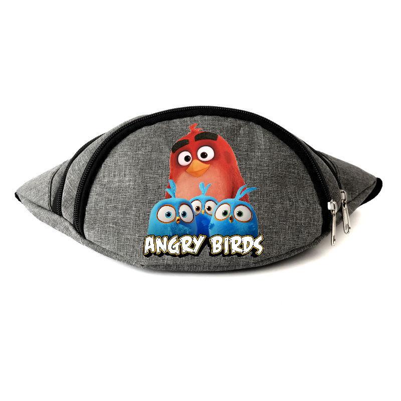 

Сумка Бананка Энгри Бердс на пояс Angry Birds RED серая